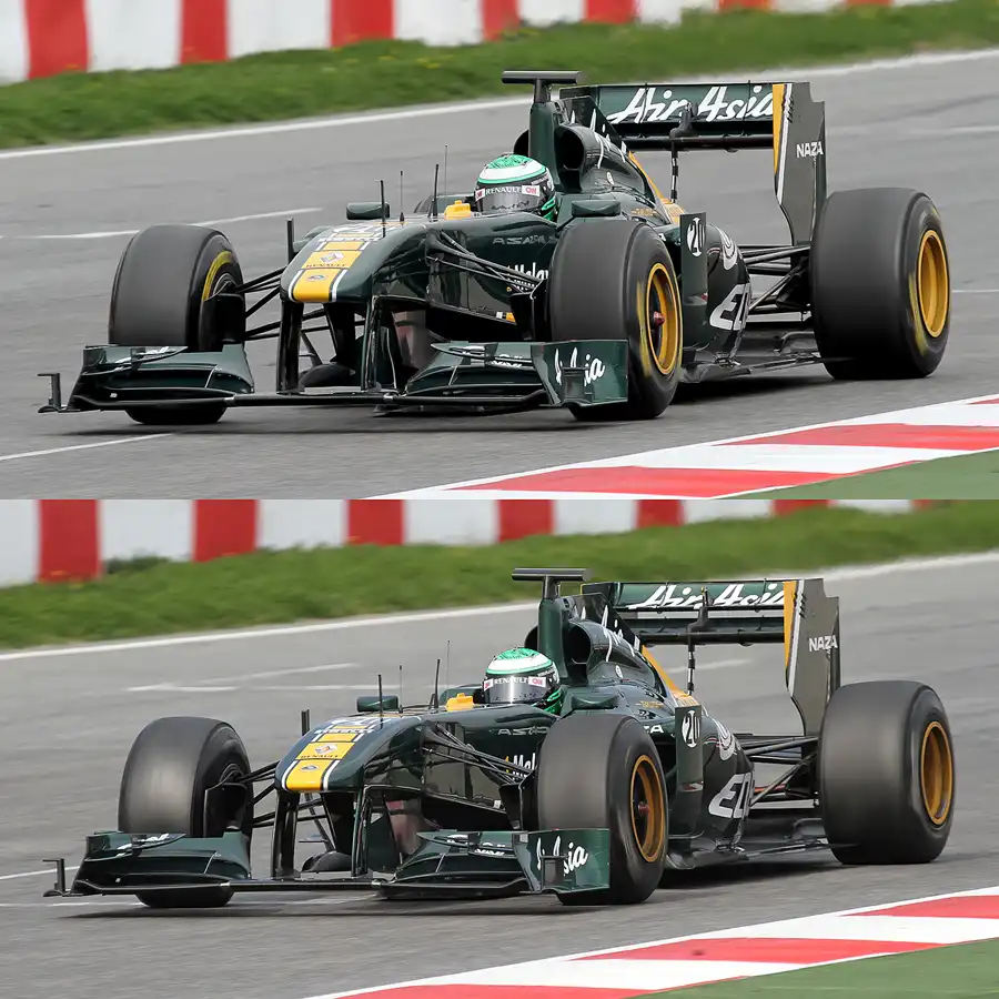 065 | 2011 | Barcelona | Lotus-Renault T128 | Technical Analysis – Drag-Reduction-System (DRS) – Adjustable Rear Wing | © carsten riede fotografie