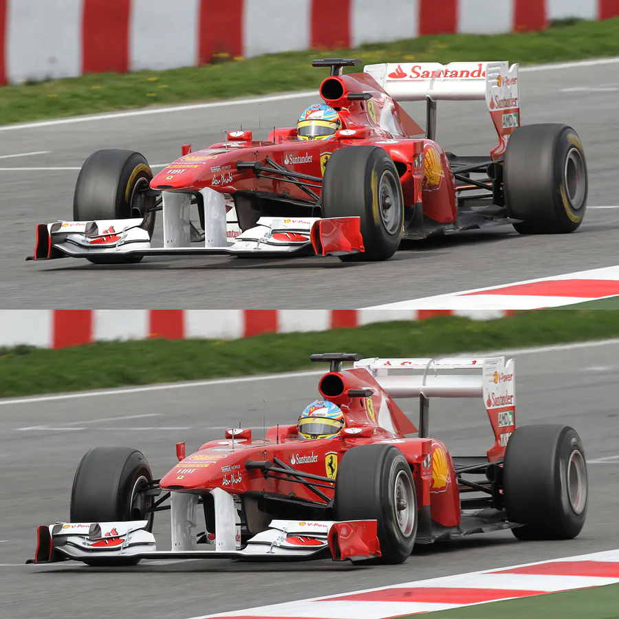 001 | 2011 | Barcelona | Ferrari 150° Italia | Technical Analysis – Drag-Reduction-System (DRS) – Adjustable Rear Wing | © carsten riede fotografie