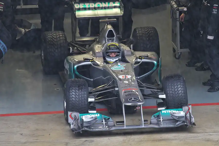 074 | 2011 | Barcelona | Mercedes Benz W02 | Nico Rosberg – 14:27 | © carsten riede fotografie