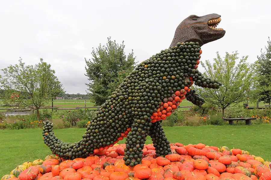 034 | 2015 | Beelitz GT Klaistow | Kürbisausstellung – Tyrannosaurus Rex = 2700 Kürbisse | © carsten riede fotografie