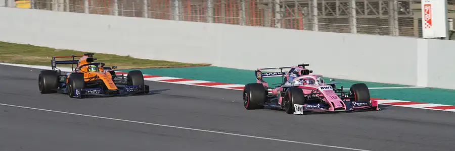 355 | 2019 | Barcelona | McLaren-Renault MCL34 | Lando Norris + Racing Point-Mercedes-AMG RP19 | Lance Stroll | © carsten riede fotografie